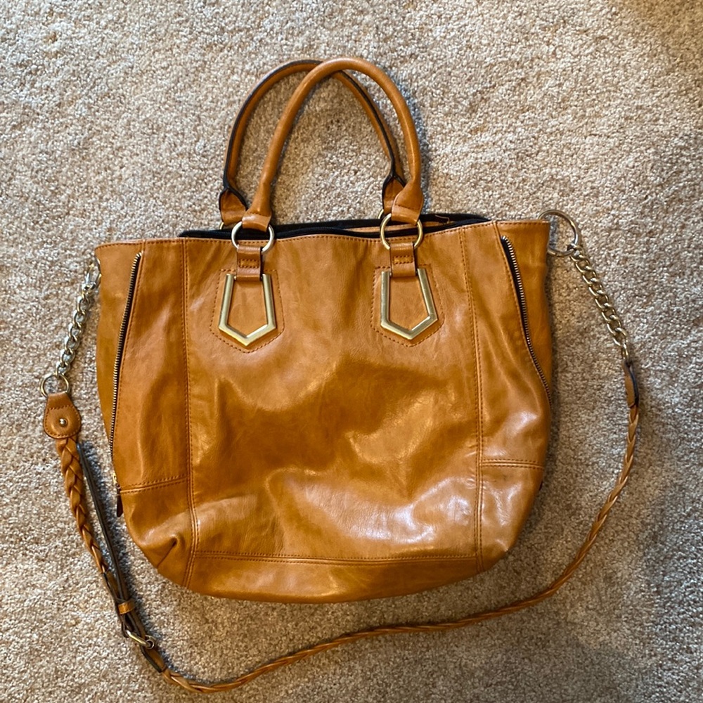 Brown cross-body bag